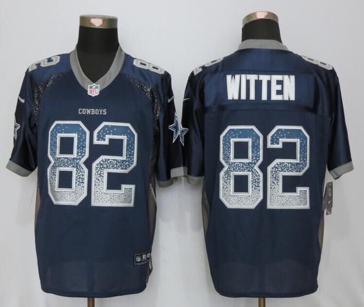 Dallas cowboys 82 Witten Drift Fashion Blue NEW Nike Elite Jerseys